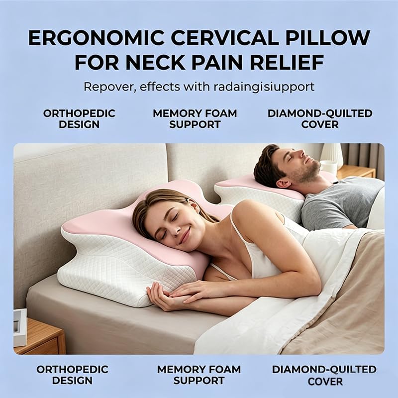 Cooling Neck Support Pillow, Adjustable Cervical Memory Foam - Image 6