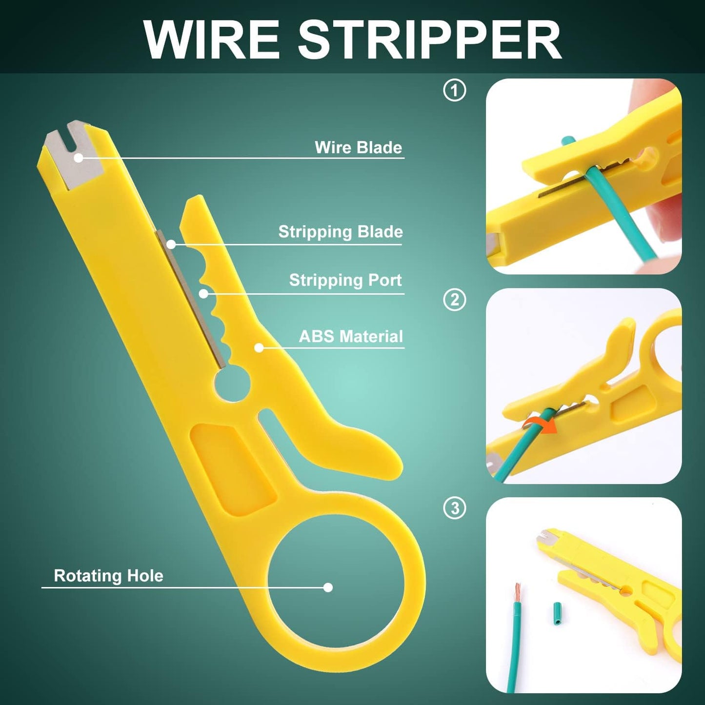 Delgada rj45 Crimp Tool with 50PCS Pass Through Connectors, for Cat6 Cat5e Cat5 Crimping Tool Kit, Network Cable Tester and Wire Stripper Included, for RJ45/RJ12 Regular