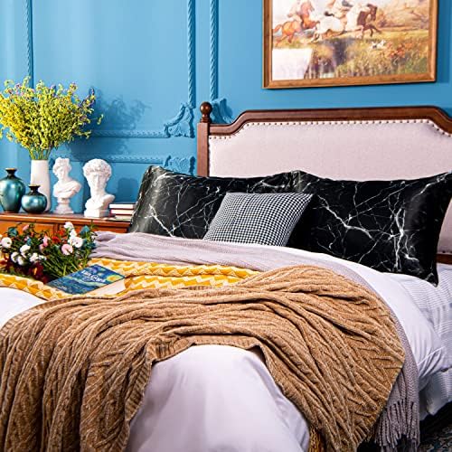 NTBAY Queen Satin Marbling Printed Pillowcases - Image 6