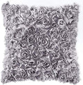 MIULEE Decorative Rose Flower Pillow Cover Pack of 1 Grey 16x16 Inch by MIULEE