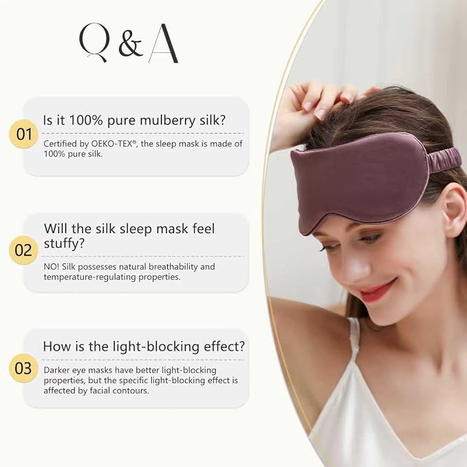 ZIMASILK Adjustable 100% 22 Momme Mulberry Silk Sleep Mask - Image 7