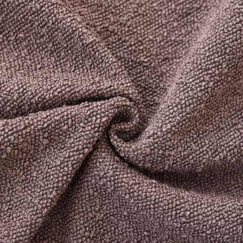 Foindtower Decorative Textured Boucle Throw Pillow Covers 24x24 Dark Purple - Image 3
