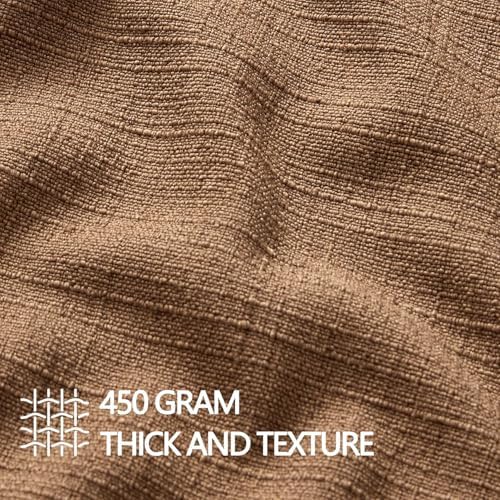 MIULEE Thick Textured Decorative Throw Pillow Covers 20x20 Inch Brown Sugar - Image 2