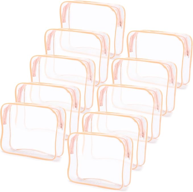 Tbestmax 10 Pack Clear Cosmetic Bags Makeup Bags Portable Waterproof TSA by Tbestmax