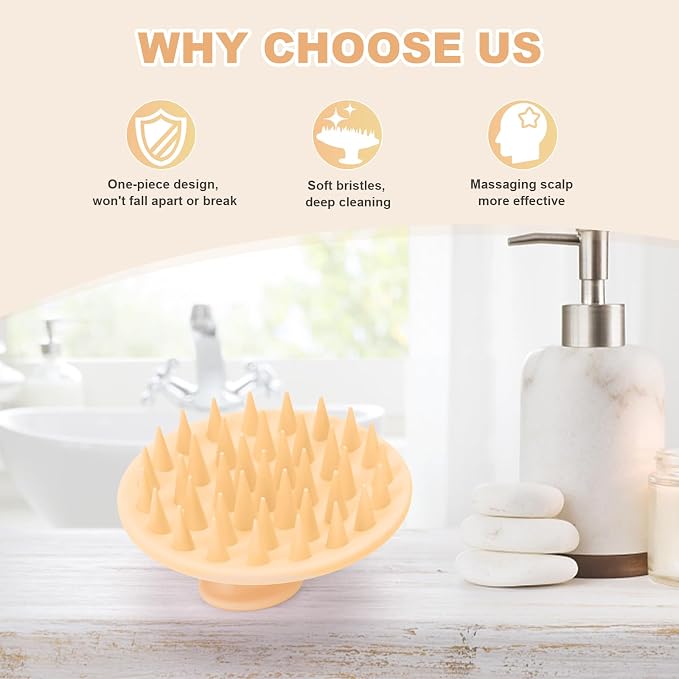 Meartchy Silicone Scalp Massager Shampoo Brush, Scalp Scrubber - Image 6