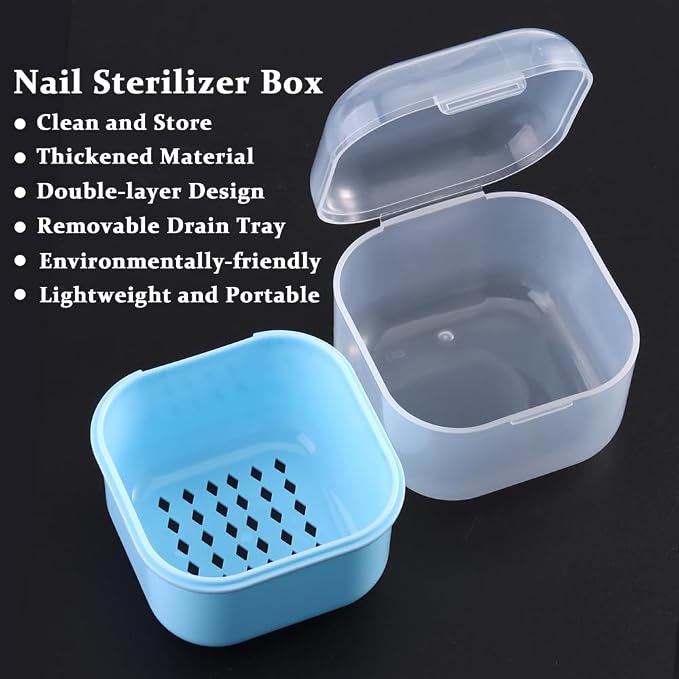 Nail Tool Sterilizer Box Plastic Sterilization Tray - Image 2