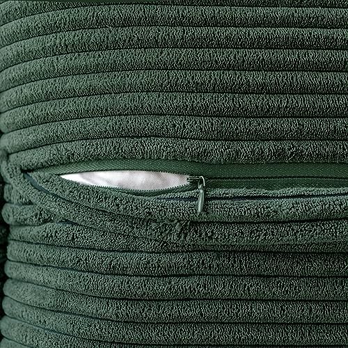 MIULEE Decorative Euro Sham Throw Pillow Covers 26x26 Inch Dark Green - Image 5