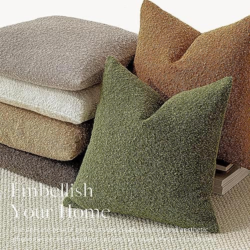 Foindtower Decorative Textured Boucle Throw Pillow Covers 26x26 Inch - Image 5