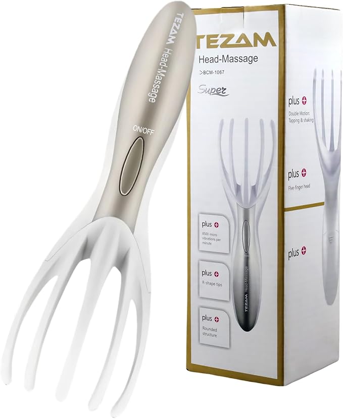 Electric Head Massager Neck Massage Octopus Scalp Stress Relax Spa Therapy by Tezam