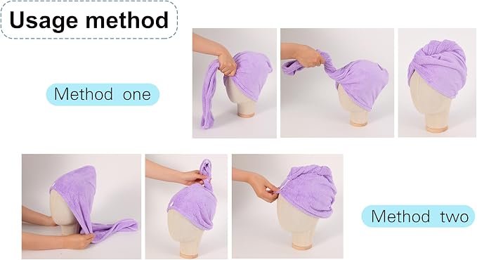 Microfiber Hair Drying Towel Wrap - Image 7