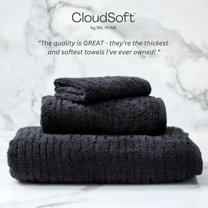 SKL Home CloudSoft 100% Cotton Luxury Bath Towel, 600 GSM, Ultra Plush & - Image 3
