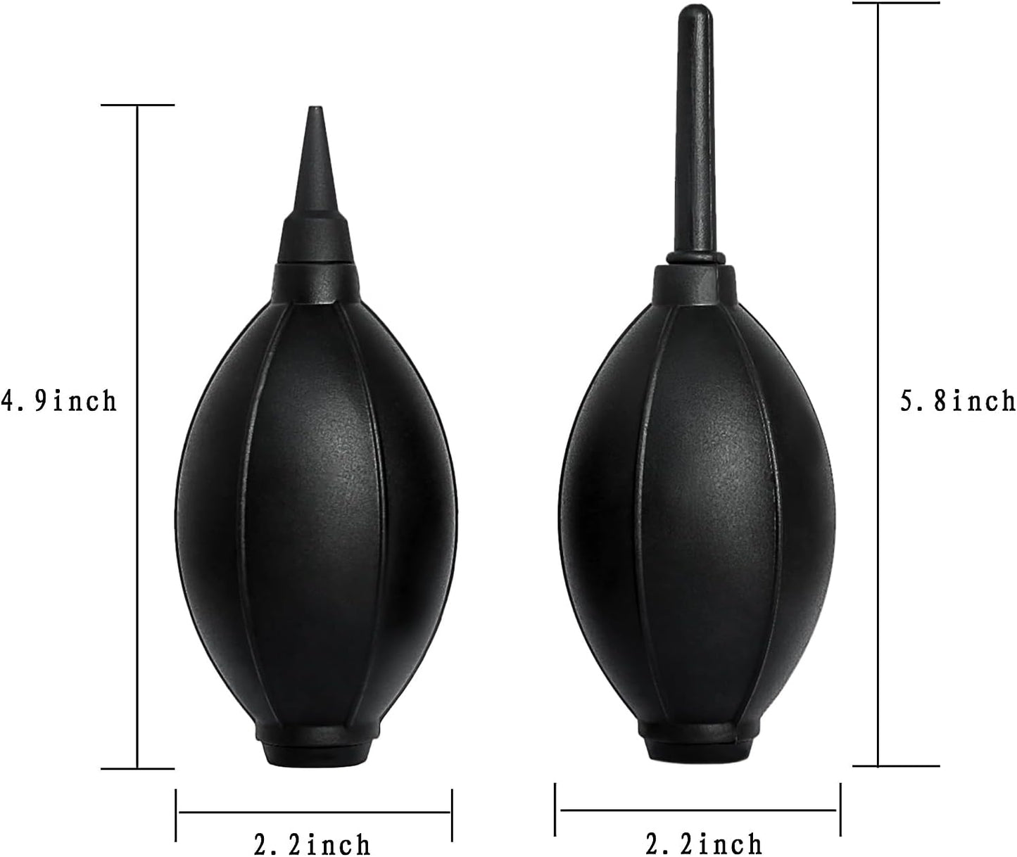 Silicone Soft Tip Manual Air Blower,Dust Cleaner for DSLR,Camera Lens,Camera Sensor,LCD,Keyboard,Watch,Coffee Machine,Cleaning Air Blower (Long+Short Nozzle)