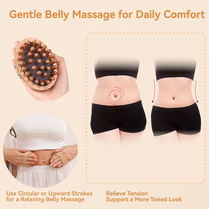 2PCS Meridian Massage Brush, Gua Sha Tool, Body Massage Brush, Wood Therapy - Image 6