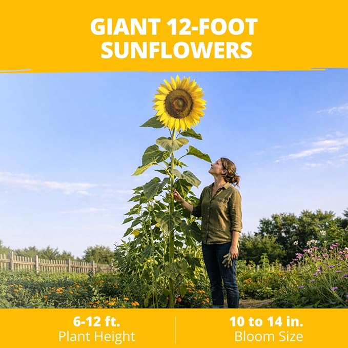 HOME GROWN Sunflower Seeds to Plant | 520+ Giant Mammoth Sunflower Seeds - Image 2