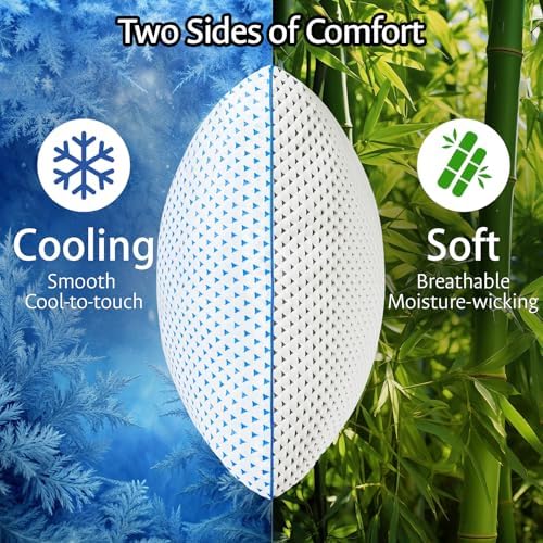 fulocean Adjustable Cooling Shredded Memory Foam Pillows King Size Set of 2 - Image 5