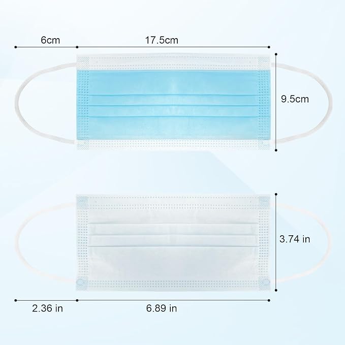 DR.MOXA 1000 Pack Disposable Medical Face Masks Breathable 3 Ply Masks - Image 5