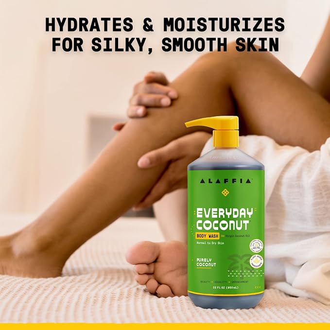 Alaffia Body Wash, EveryDay Coconut 2-Pack – Purely Coconut Gentle Skin Cleanser - Image 6