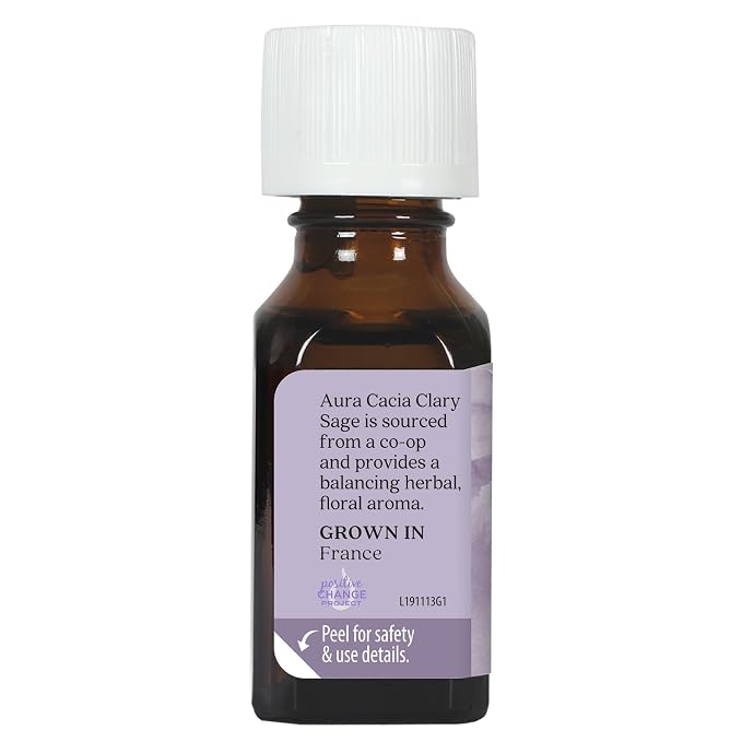 Aura Cacia Clary Sage Essential Oil, 100% Pure Salvia Sclarea Oil - Image 2