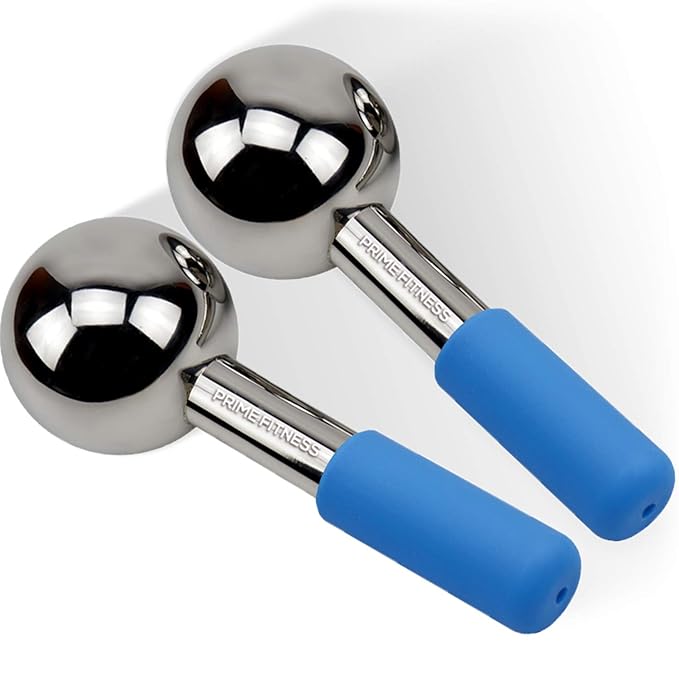 Ice Globes for Facials | Unbreakable Steel Cooling Roller | Cryo Sticks for by PRIME+Fitness