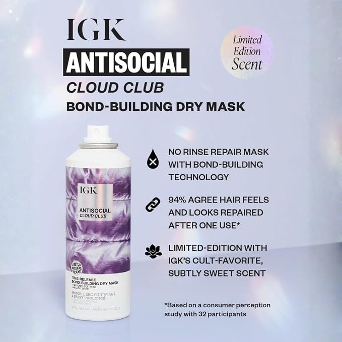 IGK Antisocial Cloud Club Dry Hair Mask | Limited-Edition Scent | Leave-In Dry - Image 2