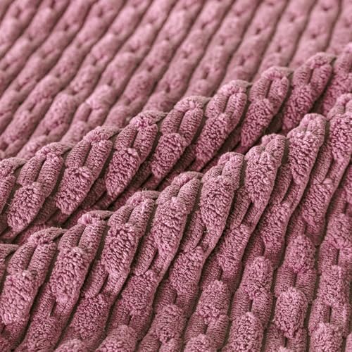 Set of 4 Pink Decorative Throw Pillow Covers 22x22 Inch Corduroy Pillow Covers - Image 5