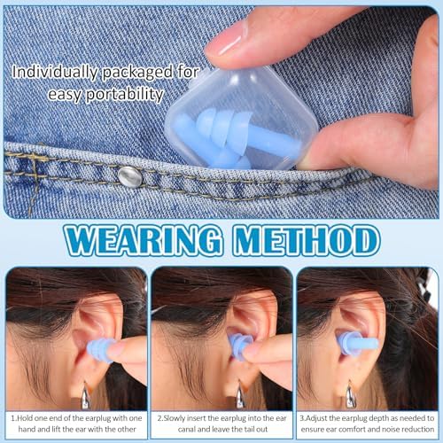 Trelaco 100 Pairs Silicone Ear Plugs Bulk - Image 5