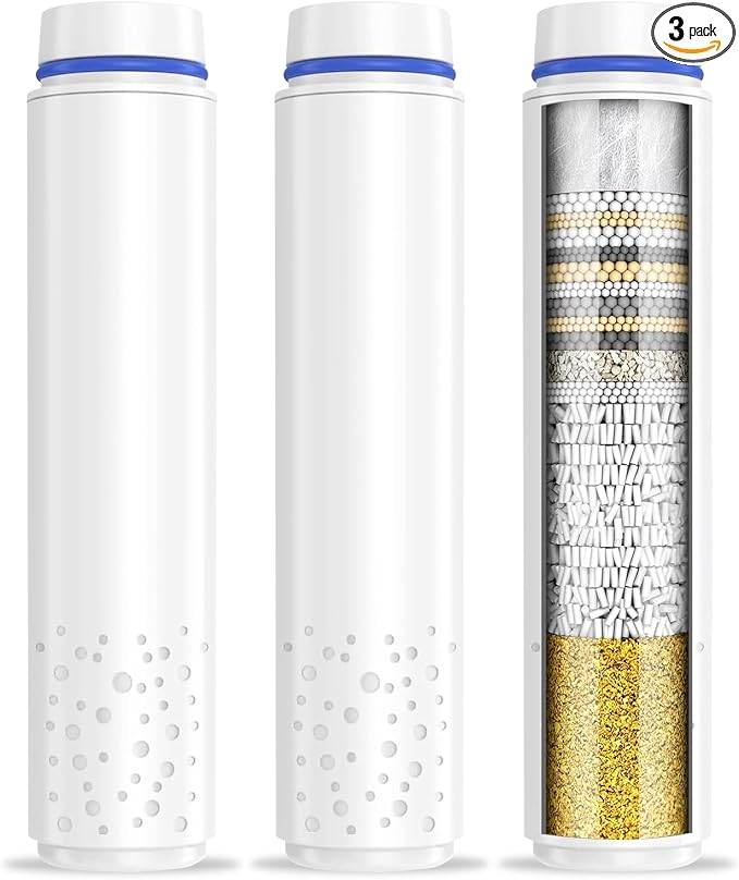 PWERAN 3 Pack Shower Filter for Handheld Shower Head, 15 Stage Replacement by Sipaote