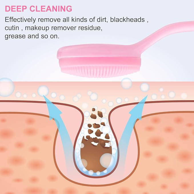 HINZIC Silicone Manual Facial Cleansing Brush, Skin Friendly Waterproof Face - Image 5