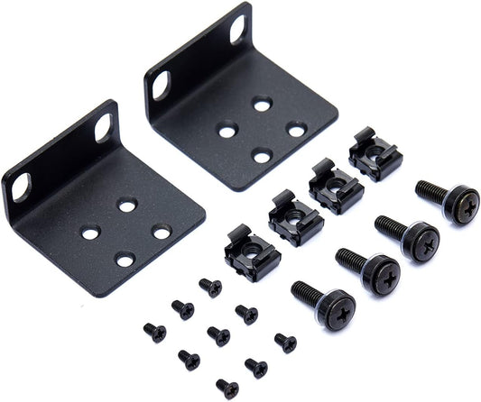19" Rack Mount Kit for 17.3 inch Wide Switches, Compatible with Select Buffalo Tech, Dell, Cisco, D-Link, NETGEAR, Linksys and TRENDnet Products