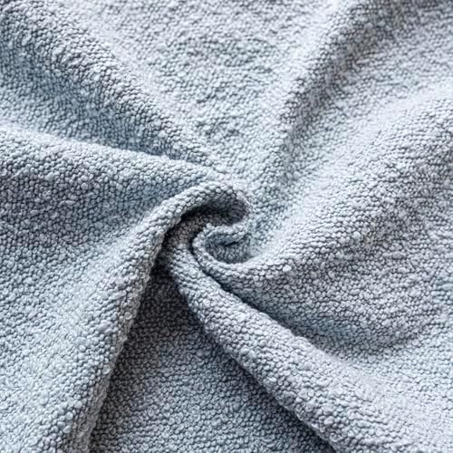 Foindtower Decorative Textured Boucle Throw Pillow Covers 26x26 Light Blue - Image 2
