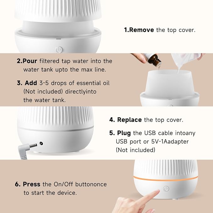 Ultrasonic Essential Oil Diffuser, Home Fragrance Aroma Diffuser - Image 6