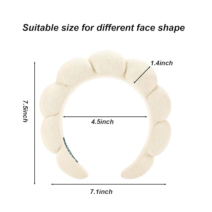 Spa Headbands for Washing Face Makeup Skin Care Women Bubble Facial Beauty - Image 2