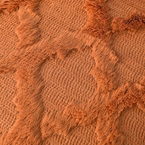 Set of 2 Soft Moroccan Throw Pillow Covers 24x24 Inch Plush Boho Decorative - Image 3