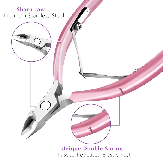 Cuticle Trimmer with Cuticle Pusher and Scissors, Cuticle Remover Professional - Image 2
