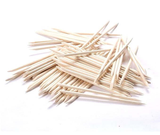 300Pcs Orange Wood Sticks for Nails, HOOMBOOM Double Sided Cuticle Pusher - Image 4