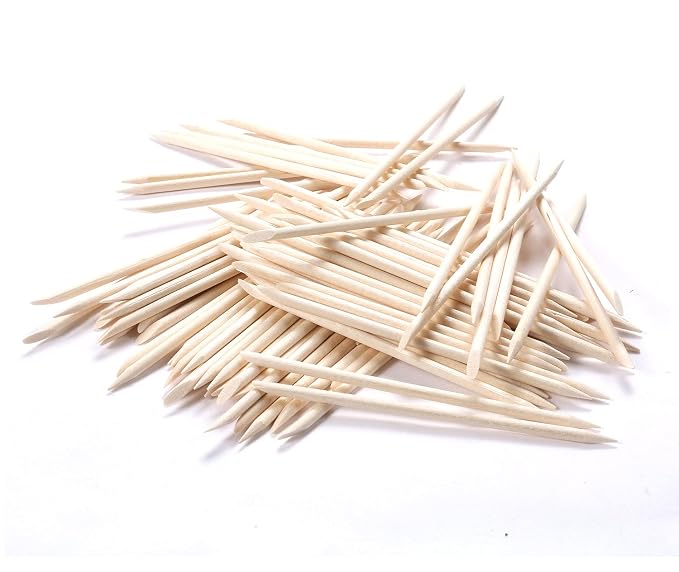 100Pcs Orange Wood Sticks for Nails, HOOMBOOM Double Sided Cuticle Pusher - Image 4
