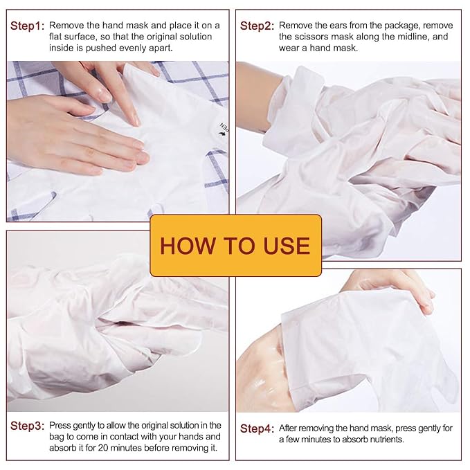 Hand Peeling Mask 5 pack, Hand Masks Moisturizing Gloves, Repairing Glove - Image 6