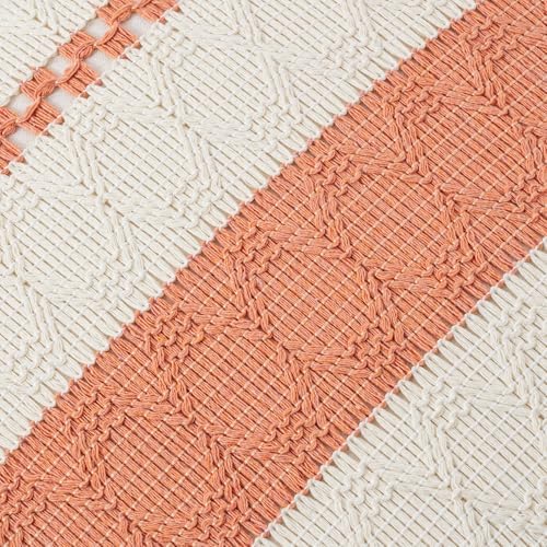 Fancy Homi Set of 2 Boho Coral Decorative Throw Pillow Cover 20x20 Inch - Image 4