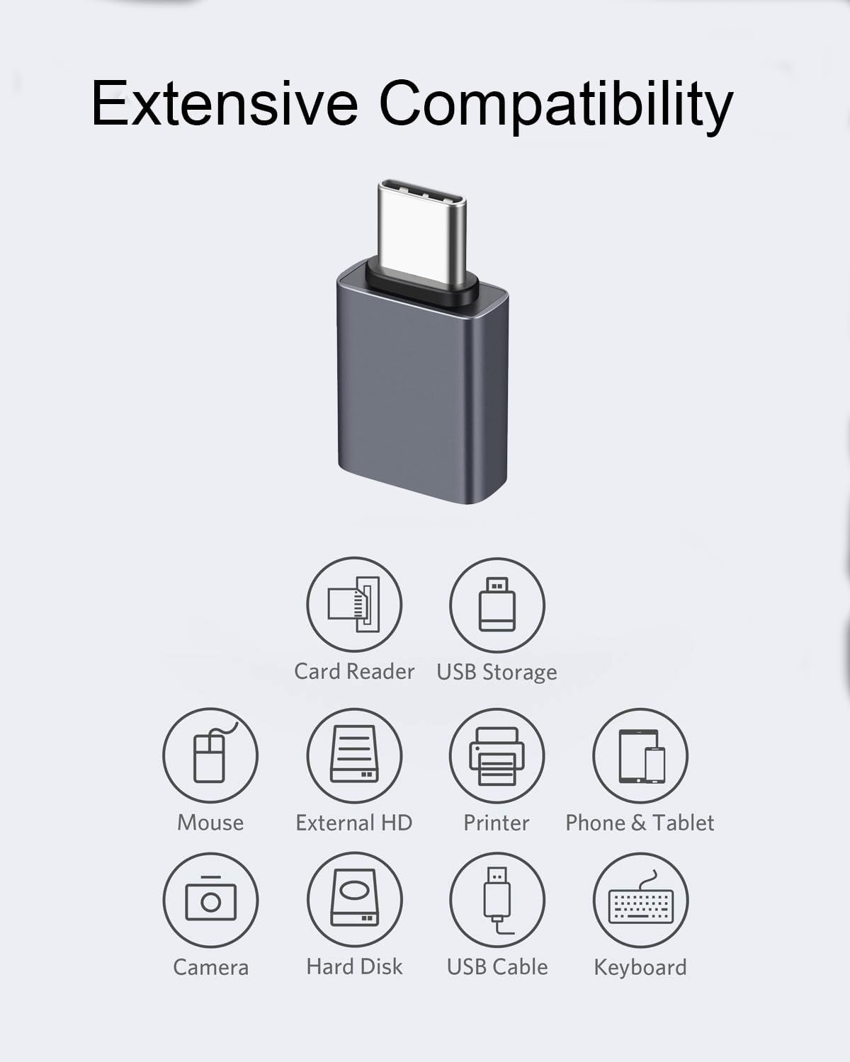 USB C Male to USB A Female Adapter (3 Pack),USB 3.2 GEN2 10Gbps High-Speed Data PD 60W Fast Charging for iMac,MacBook Pro/Air,iPhone 16 15,iPad,Microsoft Surface,Samsung Galaxy S24/23/22,etc.