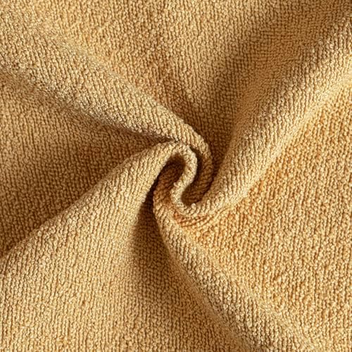 Foindtower Decorative Textured Boucle Throw Pillow Cover 24x24 Light Yellow - Image 3