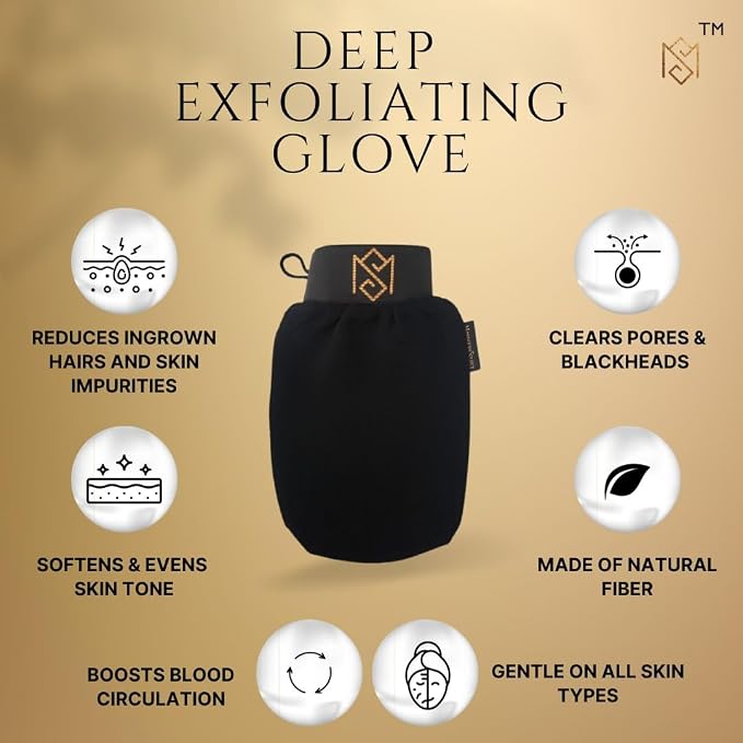 Exfoliating Glove Kessa Mitt Body Scrubber – Dead Skin Remover Shower Glove - Image 8