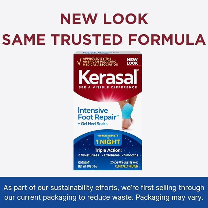 Kerasal Intensive Foot Repair Skin Healing Ointment, 1 Oz and Moisturizing Gel - Image 2