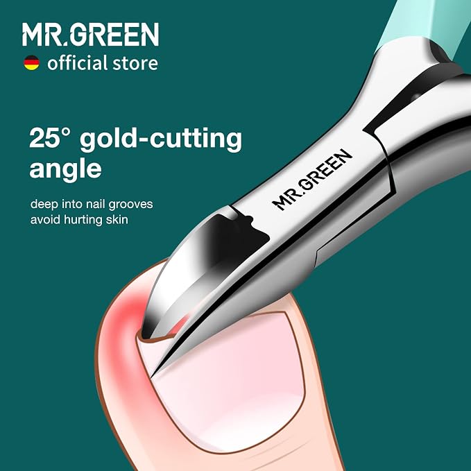 MR.GREEN Toenail Clippers Stainless Steel Ingrown Nail Cutter Thick and Hard - Image 2