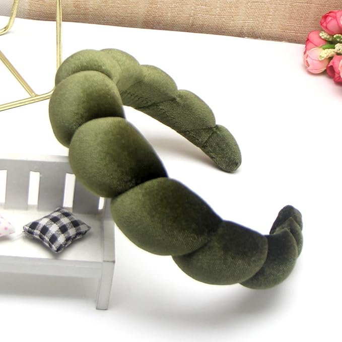 Fashion Headbands for Women Padded Fabric Hair Bands Wide Velvet Non Slip - Image 5