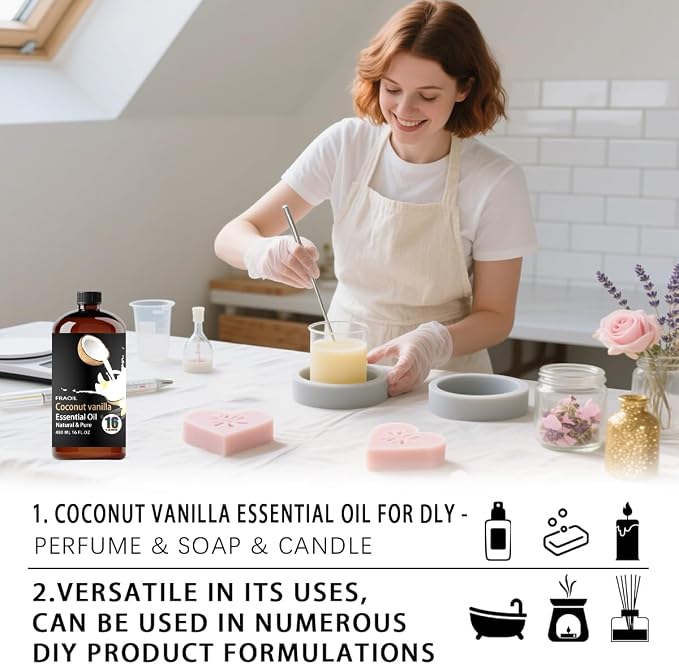 Coconut Vanilla Essential Oil, Coconut Vanilla Oil 16 Fl Oz 480 ML - Image 6