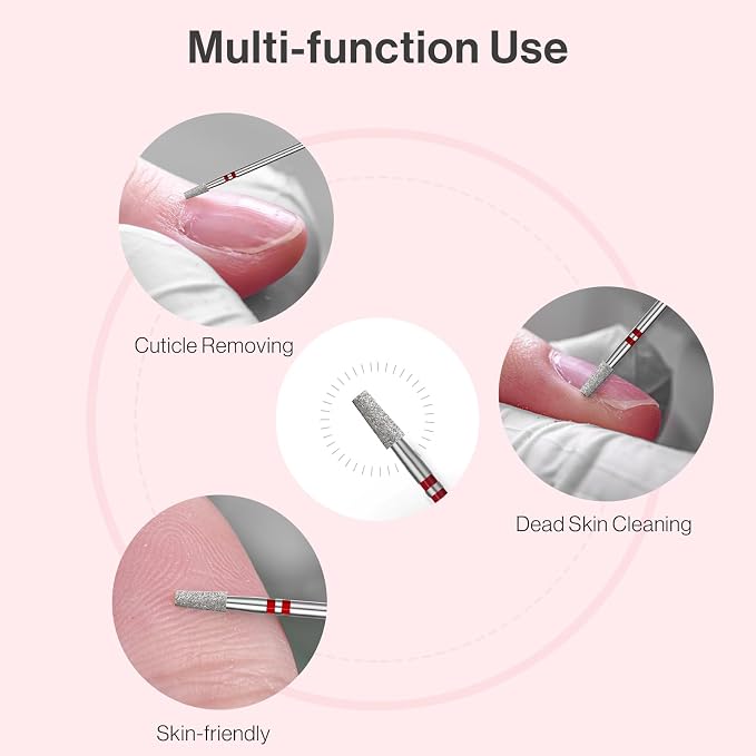 MelodySusie 3mm Short Tapered Barrel Cuticle Clean Nail Drill Bit 3/32'' - Image 7