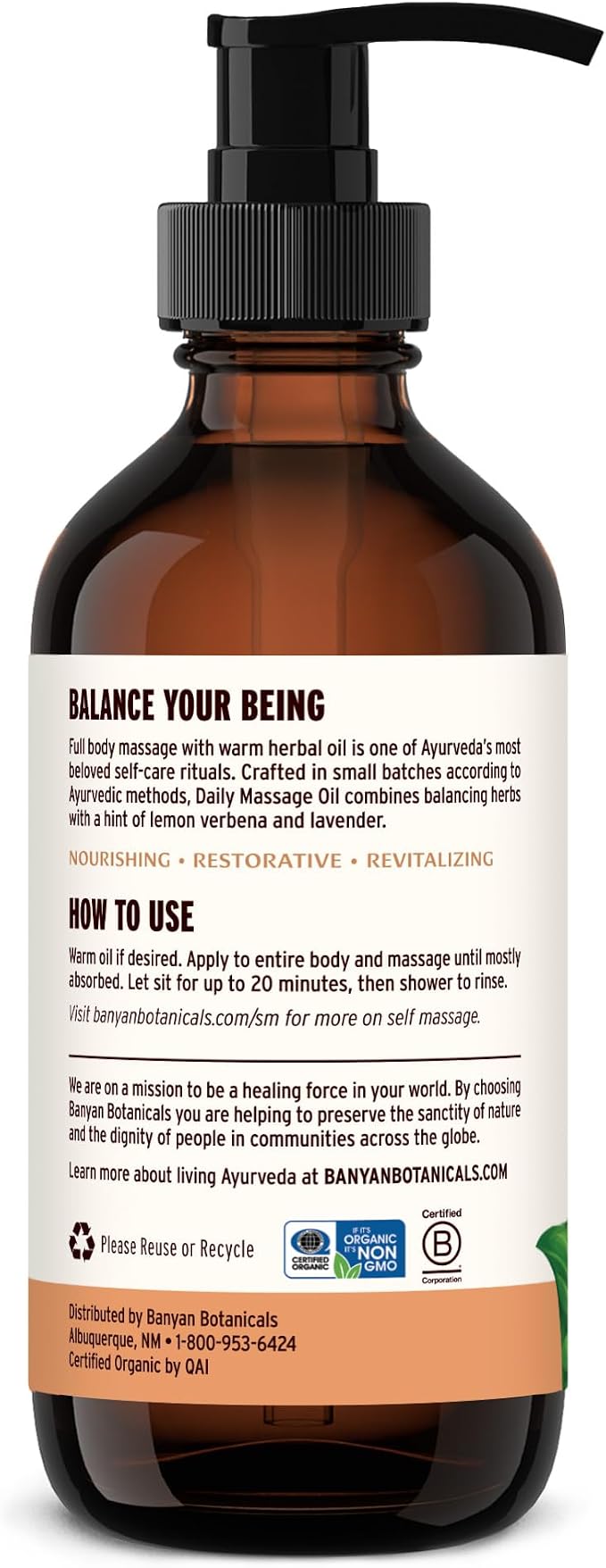 Banyan Botanicals Daily Massage Oil – Organic Ayurvedic Massage Oil – Balancing - Image 6