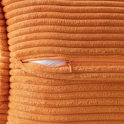 MIULEE Fall Burnt Orange Decorative Throw Pillow Covers 18x18 Inch 2 Pack - Image 3