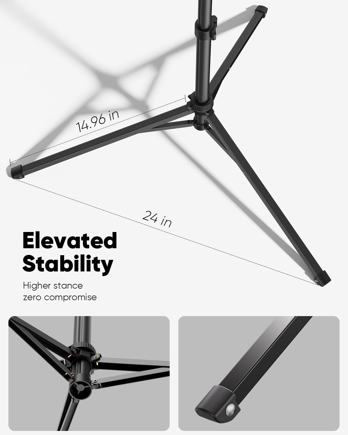 TODI 86" Tripod for iPhone, Phone Tripod Stand with Flexible Arm & Selfie Stick Remote, Extra-Length Legs Cell Phone Stand for Video Recroding, Compatible with iPhone Android, Camera