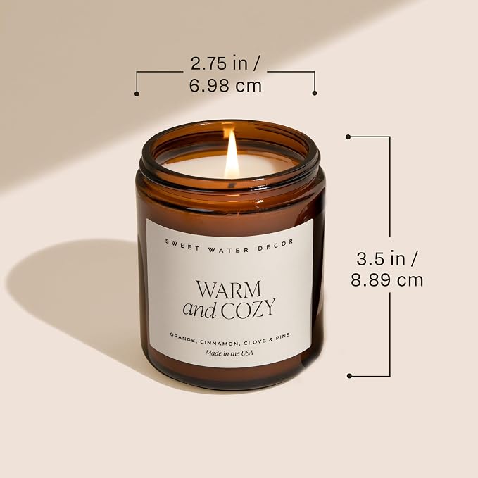 Sweet Water Decor Warm and Cozy Candle | Pine, and Fir Balsam Winter Scented - Image 4